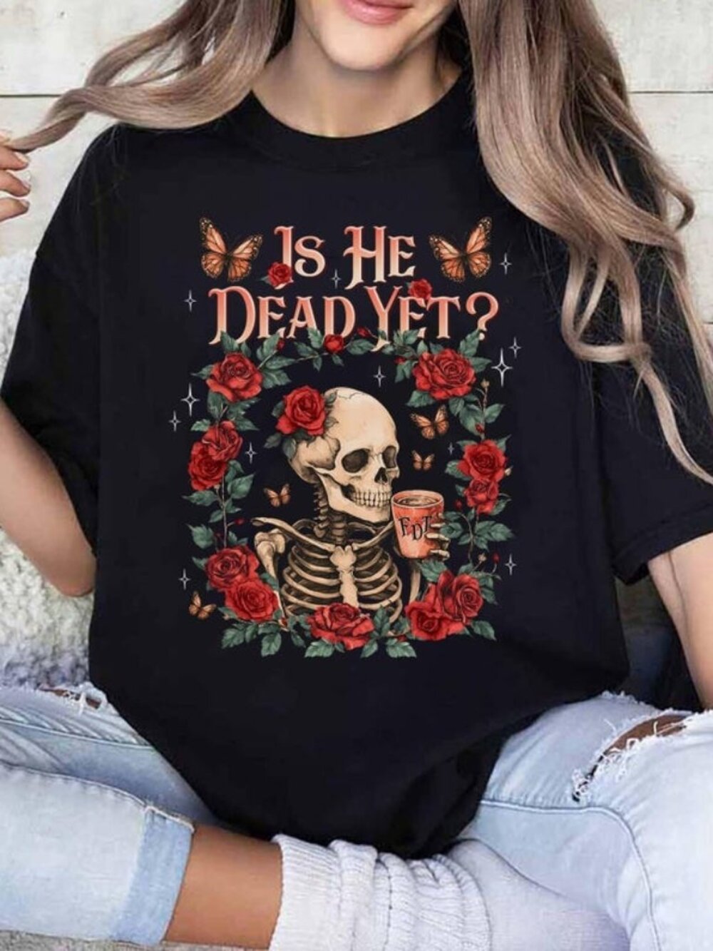 Is He Dead Yet Shirt, Funny Political Humor Statement Tee